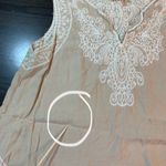 Solitaire Womens Top L Sleeveless Neutral Embroidered Boho Festival READ Photo 5