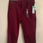 Kut From The Kloth  Women's Burgundy Cropped Pants Size 2 New With Tags￼ Photo 0