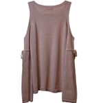 American Eagle  Outfitters Cold Shoulder Sleeveless‎ Knit Top Sweater Pink XS # Photo 1