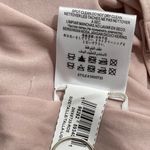 BCBGMAXAZRIA NWT Rose Pink Shimmer Metallic Surplice Long Sleeve Bodysuit Size L Photo 7