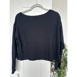 Daily Practice Women's Black Waffle Knit Long Sleeve Shirt, Size XS, EUC Photo 2