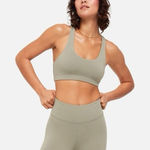 Mate the Label  Organic Cotton Stretch Sports Bra Sage EUC Size XS Photo 0