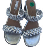 ROCK & CANDY Khamie Women’s Heeled Silver Braided Sandal‎ Size 8 NEW NO BOX Photo 0