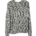 MINKPINK Harris White & Black Speck Printed Crewneck Sweater XS Photo 2