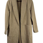 Joie  Long Open Cardigan Beige Neutral Long Sleeves Pockets Duster Women's Medium Photo 0