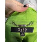 Alex Marie Women's Lime Green Jacket Silver Buttons Size 6 Casual Photo 4
