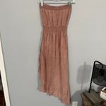 Mustard Seed Dusty Pink Strapless Asymmetrical Dress Size Small Cotton Bamboo Photo 1