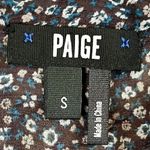 Paige  Floral V-neck 100% Silk Sheer Blouse Small Photo 7