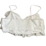 Free People  Women‎ Crop Top M White Danelle Ruffle Layer Boho Festival Coquette Photo 2