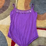 Belair Purple Hankercheif Sequin Beaded Crop Tank Top Y2K Style Vintage Junior’s Size XS Photo 0