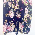 Doe & Rae  Floral Navy Blue Tank Top Blouse Photo 3