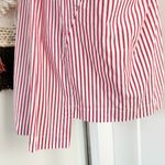 ALEMBIKA Bethany Striped Shirt Red White Sz M Size M Photo 7