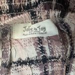 Boutique Off The Shoulder Mixed Plaid Pink/Brown Crop Top NWT Pink Size L Photo 3