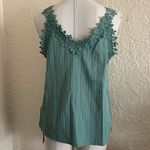 SheIn Emery Rose Sea foam Blue Green Floral Trim Tank Top Large NWT Photo 5