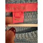 Lilly Pulitzer Attie Sweater Aqua Palma Marl Bauble Accented Puff Blouson Sleeve Photo 8