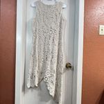 Cato  Womens XS Ivory Beige Knee-Length Crochet ASYMMETRICAL Dress Boho Photo 3