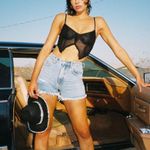 Princess Polly Black Mesh Camisole Photo 1