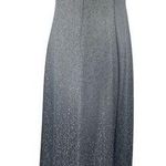 Vintage 90s Y2k Ombre Gown Formal Prom Floral Glitter Silver Gray Black XS 0/2 Photo 1