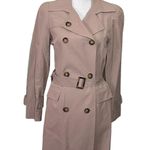 Cinzia Rocca Icons Double Breasted Trench Coat Women’s Size 4 Tan Cotton Blend Brown Photo 9