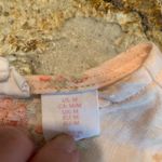 Shabby Chic 100% Linen Floral Rose Shirt Pink White Size M Medium Orange Photo 4