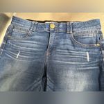 Democracy  AB Technology Distressed Denim Blue Jeans w/ Raw Hem - Size 14 - VGUC Photo 2