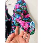 NWT For Love & Lemons Purple Blue Floral Back Tie Marley Mini Dress Small Photo 11