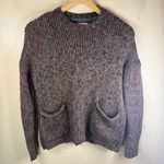 If It Were Me  Multicolored Oversized Speckled Knit Sweater Women's XS Pockets Photo 0