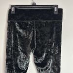 PINK - Victoria's Secret  Ultimate Black Crushed Velvet Leggings Size S Photo 4
