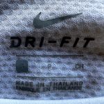 Nike Dri Fit Mesh Long Sleeve T Shirt Pullover Swoosh Logo Running White Small Photo 1