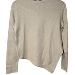 Annarita N Asymmetrical Sweater Merino Wool Cream Size Small Photo 0