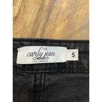 Carly Jean Los Angeles Black Raw Hem Straight Leg Denim Jeans Size 5 Photo 3