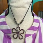 SheIn Cap Sleeve Blouse in White and Purple stripes Photo 2