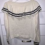 white off the shoulder ruffle sweater Size M Photo 2
