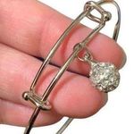 Swarovski Crystal Fireball Bangle Bracelet Silver Photo 0