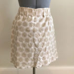 Banana Republic Tan and white circle printed skirt Photo 1