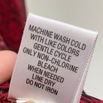 Apt. 9  Women Red Black Goth Crinkled Ruffle Front Long Sleeve Top XL Grunge Fairy Photo 5