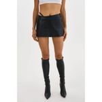LAMARQUE Liana Leather Skirt in Black Medium Womens Skort Shorts Photo 11