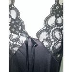 Frederick's of Hollywood Old Hollywood Super dainty Vintage Black Nylon Maxi Gown. Sz large Photo 7