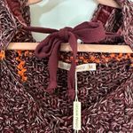 Cecilia Prado Crochet Knit Metallic Hooded Sweater Size M Orange Size M Photo 8