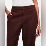 Madewell  women’s The Easy Pull-On Pant 100% Linen brown Size M NWT Photo 4