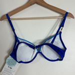 TARA GRINNA BLUE/TURQ/GOLD high waist bikini bottoms and padded top size 13 a/b Blue Photo 5