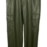 Abercrombie & Fitch The 90's Relaxed High Rise Cargo Vegan Leather Pants Size 6 Photo 0