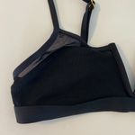 l*space NWOT L* Black Ribbed & Mesh Sadie Bikini Top Photo 8