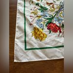 Floral Square Polyester Scarf Cottagecore Vintage Feminine Flower Garden Retro White Photo 2