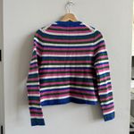 Boden Holly Knitted Jacket Multi Metallic Stripe Size Us 2 Blue Photo 4
