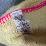 Sundry Anthropologie  wool blend yellow knit sweater exposes pink stitching sz 0 Photo 7