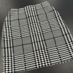 White House | Black Market  Houndstooth Satin Silk Skirt Photo 1