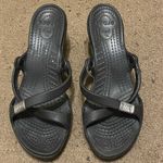 Crocs Womens Cyprus IV Black Heels Heeled Sandals Open Toe Size 9 Photo 0