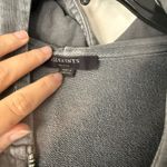 ALLSAINTS Charcoal Grey Oversized Distressed Zip Up Hoodie Sweatshirt Small Gray Photo 6
