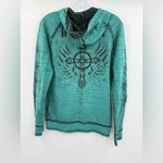 Affliction  Women's Saint's Parade Reversible Zip-Up Jacket Y2K Size Small Photo 4